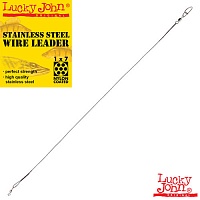 Поводки Стал. Lucky John Ssw 1X7 Оснащ. Вертл. И Вертл. С Застёж. Диам.0.45Мм/06Кг/23См/ 2Шт.