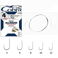 Крючки С Поводком Cobra Allround 70Cm, 0,14Mm, Разм.10, 10Шт.