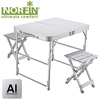 Стол Складной Norfin Boren Nf Алюминиевый 80X60 +2 Стула Набор