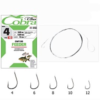 Крючки С Поводком Cobra Feeder 70Cm, 0,16Mm, Разм.8, 10Шт.