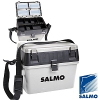 Ящик Рыболовный Зимний Salmo 2-Х Ярус.(Из 2-Х Частей) Пласт. 38X24.5X29См Сер.
