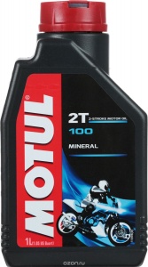 Моторное масло минеральное MOTUL 100 2T (1л) 104024