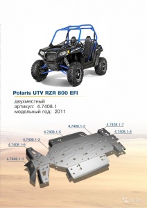 Защита Polaris UTV RZR S 800 Rival