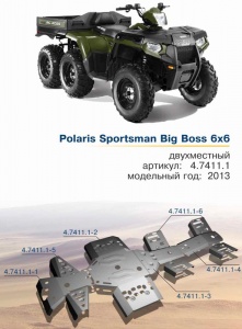 Защита Polaris SPORTSMAN 6*6 800 EFI BIG BOSS Rival