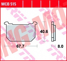 Колодки тормозные TRW MCB515