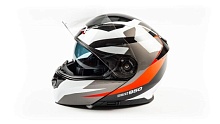 Шлем мото модуляр GTX 550 (L) #1 BLACK/WHITE RED GREY (2 визора)