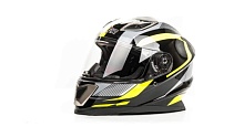Шлем мото интеграл HIZER B562 (M) #1 black/yellow