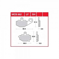 Колодки тормозные TRW MCB662