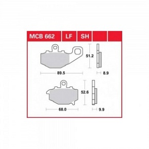 Колодки тормозные TRW MCB662