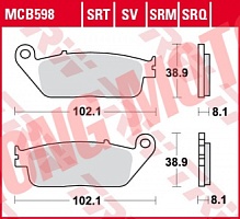 Колодки тормозные TRW MCB598SV