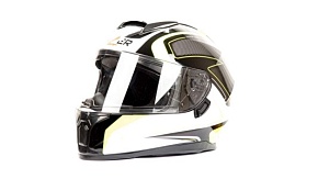 Шлем мото интеграл HIZER B566 (L) #1 black/white/yellow