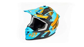 Шлем мото GTX 633 (S) #2 BLUE/ORANGE BLACK