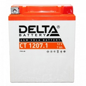 Аккумулятор DELTA CT1207.1 (12V/7Ah) аналог YTX7L-BS