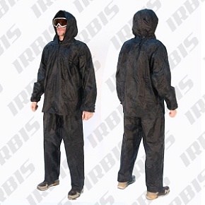 Дождевик (куртка, брюки) (цв. черный, ПВХ) (Размер 48-50, рост 170-176)