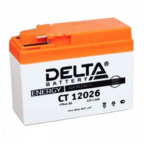 Аккумулятор DELTA CT12026 (12V/2.5Ah) аналог YTR4A-BS