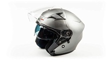 Шлем мото открытый GTX 278 (L) #1 Metal Titanium (2 визора)