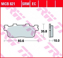 Колодки тормозные TRW MCB821SRM