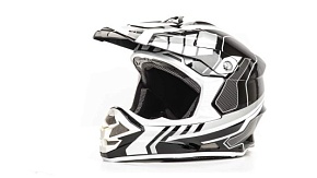 Шлем мото HIZER B6195 (M) #1 black/white