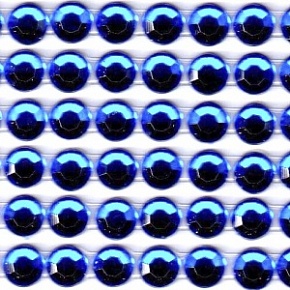 Наклейки набор (10х40) Стразы 6мм blue