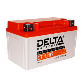 Аккумулятор DELTA CT1207 (12V/7Ah) аналог YTX7A-BS