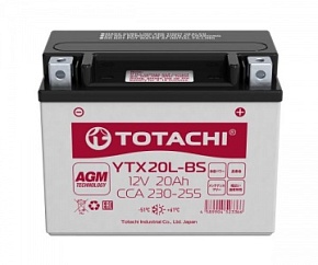 Аккумулятор TOTACHI MOTO YTX20L-BS L 12V20Ah