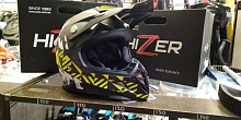 Шлем мото кроссовый HIZER 211 (L) #2 black/green (подростковый)