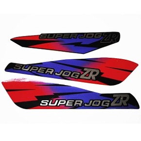 Наклейки (3шт) (8х30) Super Jog ZR red