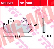 Колодки тормозные TRW MCB562