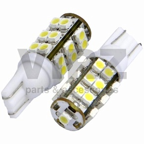 Лампа T10 (W5W) (габарит, без цоколя) 25 SMD белый (2шт)