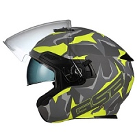 Шлем (открытый со стеклом) GSB G-263 Green Camo (Grey Matt/Yellow) XS