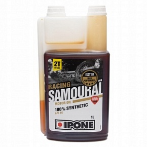 Моторное масло синтетическое IPONE SAMOURAI RACING 2T с запахом клубники (1л)